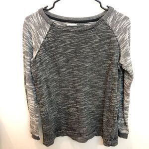 Champion Gray Marled Baseball Sweater S